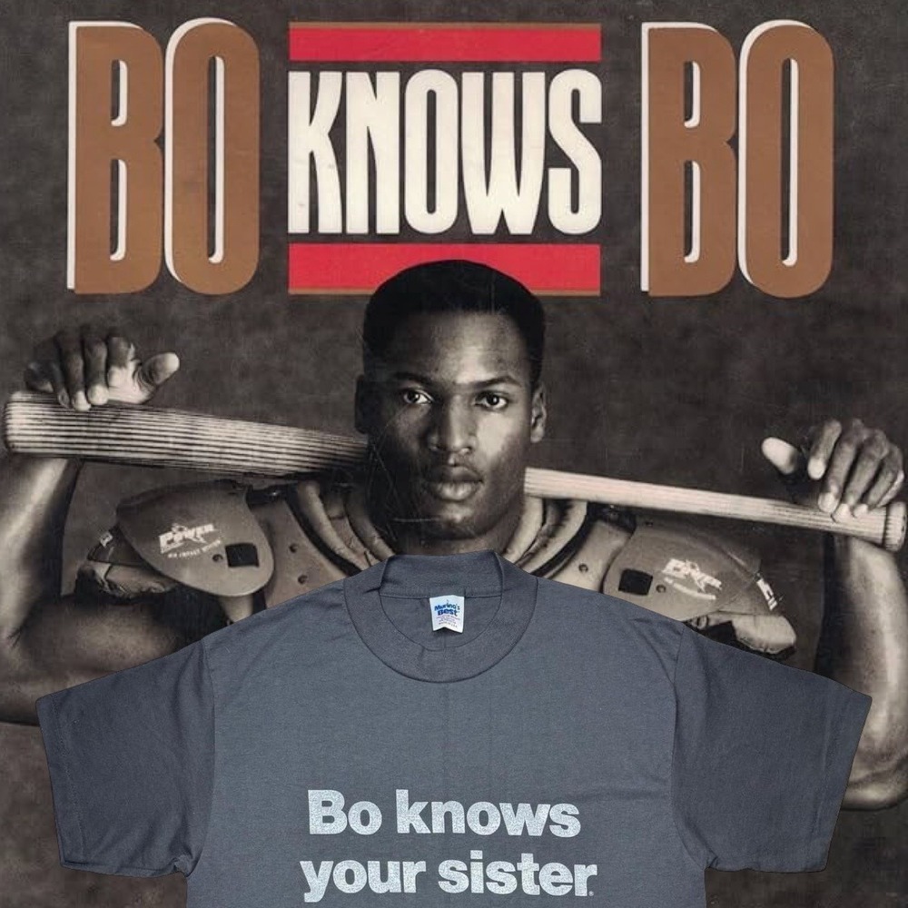 Vintage 90s LA Raiders x Bo Knows Your Sister funny - Bo Jackson shirt
